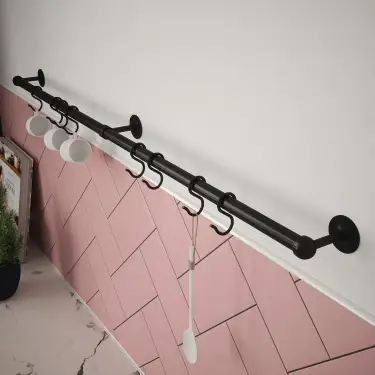 Click Here To Enlarge This Photo Of KU1000AMB Rothley Utensil Rail Kit 19mm x 1000mm - Matt Black