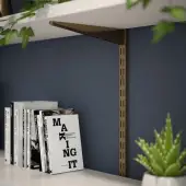 KTSAB10/63 Rothley Twin Slot Shelving Kit In Antique Brass 270mm Brackets (x4) & 1600mm Uprights (x2)