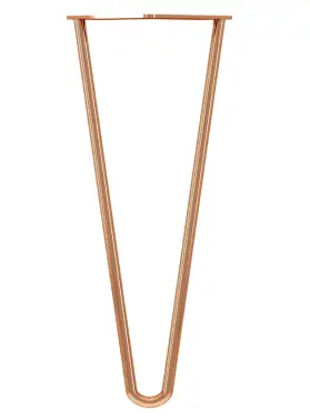 Click Here To Enlarge This Photo Of KLHP2350PC/4 Rothley 350mm 2 Pin Hairpin Leg - Polished Copper (Set of 4)
