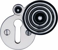 V972-PC Heritage Brass Covered Keyhole Reeded Polished Chrome Finish