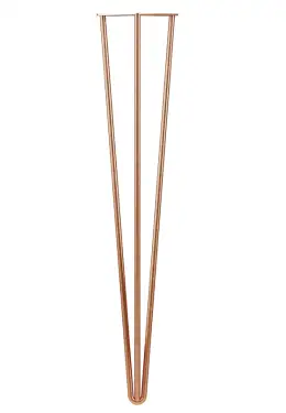 Click Here To Enlarge This Photo Of KLHP3710PC/4 Rothley 710mm 3 Pin Hairpin Leg - Polished Copper (Set of 4)