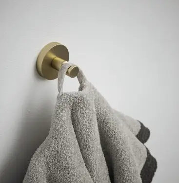 Click Here To Enlarge This Photo Of BTR30BR Rothley Round Robe Hook Satin Brass