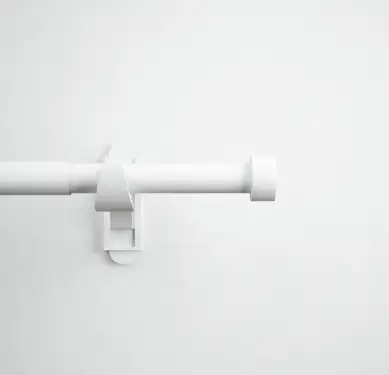 Click Here To Enlarge This Photo Of CESMWSFMW Rothley Extendable Curtain Pole Kit 710-1200mm Matt White with Stud