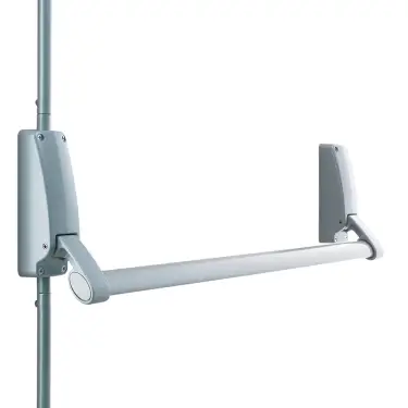 Click Here To Enlarge This Photo Of BRITON 376.SE Single Door Push Bar Vertical Panic Bolt - Silver