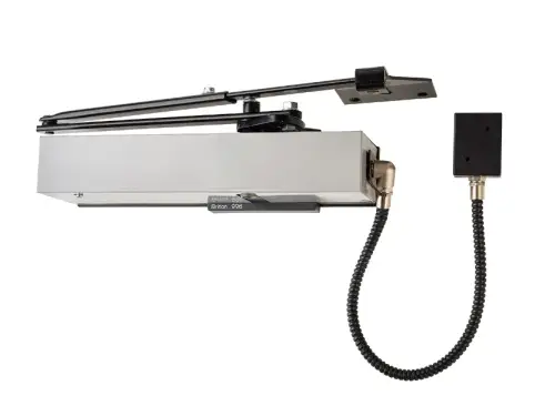 Click Here To Enlarge This Photo Of BRITON 9963/66 Fixed Power Size 3 Electromagnetic Hold Open/Free Swing Door Closer - Silver (Fig 66 - Push Side Mounted)