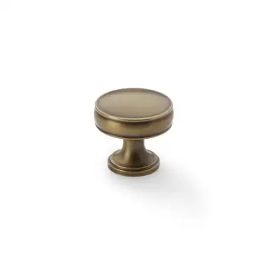 Click Here To Enlarge This Photo Of AW808-32-AB - Alexander & Wilks Lynd Cupboard Knob - Antique Brass - 32mm