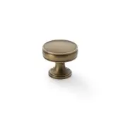 AW808-32-AB - Alexander & Wilks Lynd Cupboard Knob - Antique Brass - 32mm