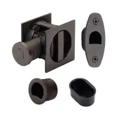 SQ2801-50-MB Heritage Brass Tubular Hook Lock with Square Flush Privacy Turn & Release Matt Bronze
