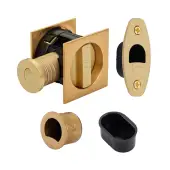 SQ2801-50-SB Heritage Brass Tubular Hook Lock with Square Flush Privacy Turn & Release Satin Brass