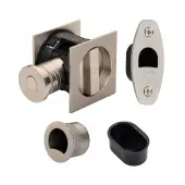 SQ2801-50-SN Heritage Brass Tubular Hook Lock with Square Flush Privacy Turn & Release Satin Nickel