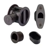 RD2801-50-MB Heritage Brass Tubular Hook Lock with Round Flush Privacy Turn & Release Matt Bronze