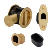 RD2801-50-SB Heritage Brass Tubular Hook Lock with Round Flush Privacy Turn & Release Satin Brass