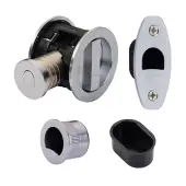 RD2801-50-SC Heritage Brass Tubular Hook Lock with Round Flush Privacy Turn & Release Satin Chrome