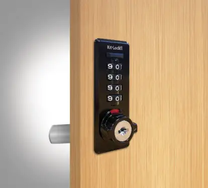 Click Here To Enlarge This Photo Of Codelocks KL20 BK KitLock Mechanical Digital Combination Lock (Vertical) - Black