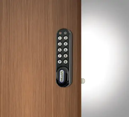 Click Here To Enlarge This Photo Of Codelocks KL1000 BK KitLock Classic Electronic Locker/Cabinet Lock (Vertical) - Black