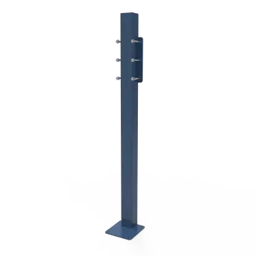 Click Here To Enlarge This Photo Of 112501/DB Fitzroy of London Floor Mounting Post and Adaption Kit for DDGR-B and DDGR-BP (Mild Steel) 1000mm - Dark Blue (RAL 5011)
