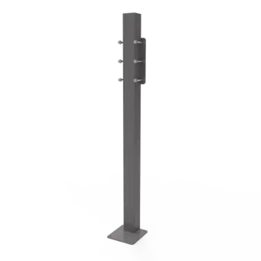 Click Here To Enlarge This Photo Of 112501/GY Fitzroy of London Floor Mounting Post and Adaption Kit for DDGR-B and DDGR-BP (Mild Steel) 1000mm - Grey (RAL 7005)