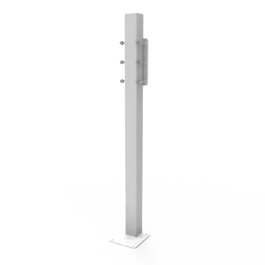 Click Here To Enlarge This Photo Of 112501/WH Fitzroy of London Floor Mounting Post and Adaption Kit for DDGR-B and DDGR-BP (Mild Steel) 1000mm - White (RAL 9016