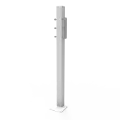 112501/WH Fitzroy of London Floor Mounting Post and Adaption Kit for DDGR-B and DDGR-BP (Mild Steel) 1000mm - White (RAL 9016