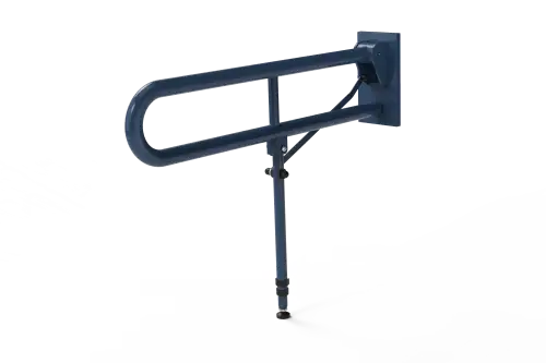 Click Here To Enlarge This Photo Of 115SC/DB Fitzroy of London 800mm Friction Hinged Support Rail (Stainless Steel) with Concealed Fixings & Support Leg - Dark Blue (RAL 5011)