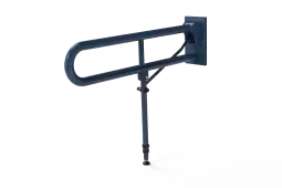 115SC/DB Fitzroy of London 800mm Friction Hinged Support Rail (Stainless Steel) with Concealed Fixings & Support Leg - Dark Blue (RAL 5011)