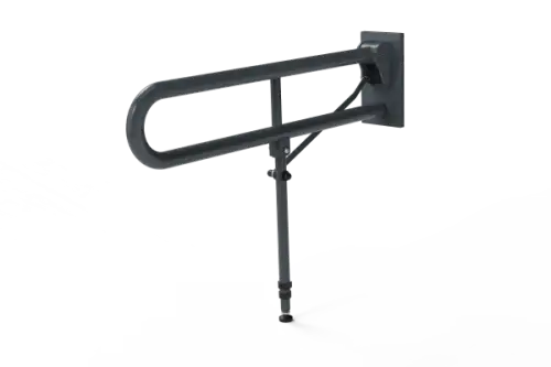 Click Here To Enlarge This Photo Of 115SC/DG Fitzroy of London 800mm Friction Hinged Support Rail (Stainless Steel) with Concealed Fixings & Support Leg - Dark Grey (RAL 7016)