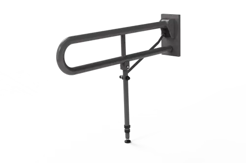 Click Here To Enlarge This Photo Of 115SC/GY Fitzroy of London 800mm Friction Hinged Support Rail (Stainless Steel) with Concealed Fixings & Support Leg - Grey (RAL 7005)