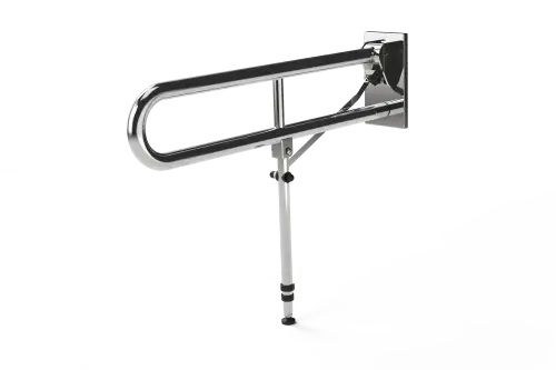 Click Here To Enlarge This Photo Of 115SC/SP Fitzroy of London 800mm Friction Hinged Support Rail (Stainless Steel) with Concealed Fixings & Support Leg - Polished