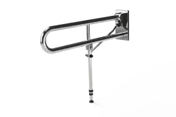 115SC/SP Fitzroy of London 800mm Friction Hinged Support Rail (Stainless Steel) with Concealed Fixings & Support Leg - Polished