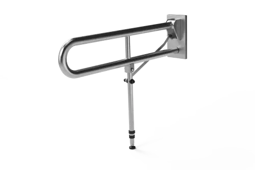 Click Here To Enlarge This Photo Of 115SC/SS Fitzroy of London 800mm Friction Hinged Support Rail (Stainless Steel) with Concealed Fixings & Support Leg - Satin
