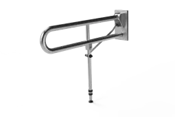 115SC/SS Fitzroy of London 800mm Friction Hinged Support Rail (Stainless Steel) with Concealed Fixings & Support Leg - Satin