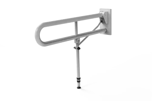 Click Here To Enlarge This Photo Of 115SC/WH Fitzroy of London 800mm Friction Hinged Support Rail (Stainless Steel) with Concealed Fixings & Support Leg - White (RAL 9016)