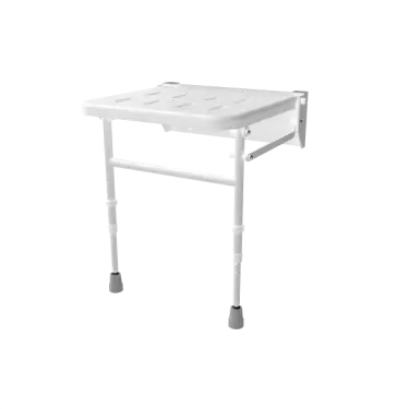 Click Here To Enlarge This Photo Of 130202/WH Fitzroy of London Wall Mounted Shower Seat with Support Legs - White