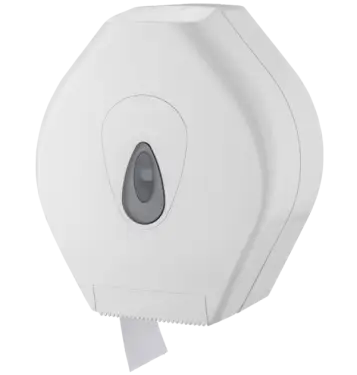 Click Here To Enlarge This Photo Of 140301/WH Fitzroy of London Plastic Toilet Roll Dispenser with Clear Level Indicator - White