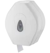 140301/WH Fitzroy of London Plastic Toilet Roll Dispenser with Clear Level Indicator - White