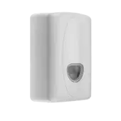 140401/WH Fitzroy of London Plastic Toilet Tissue Dispenser with Clear Level Indicator - White