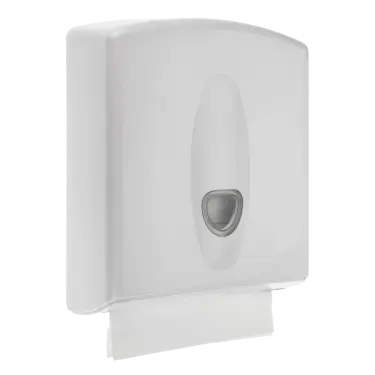 Click Here To Enlarge This Photo Of 141001/WH Fitzroy of London Plastic Paper Towel Dispenser with Clear Level Indicator - White
