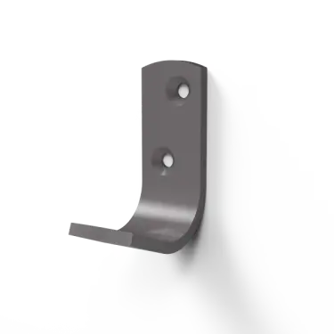 Click Here To Enlarge This Photo Of 141701/GY Fitzroy of London Single Robe Hook (Aluminium) Grey (RAL 7005)