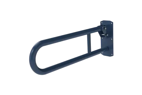 Click Here To Enlarge This Photo Of 211865/DB Fitzroy of London 650mm Lift and Lock Hinged Support Rail (Stainless Steel) with Exposed Fixings - Dark Blue (RAL 5011)