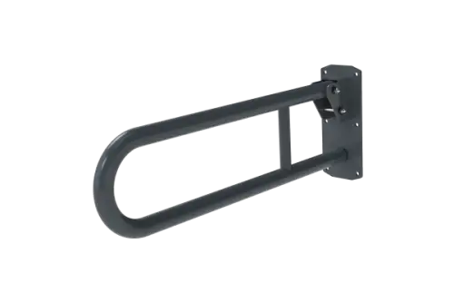 Click Here To Enlarge This Photo Of 211865/DG Fitzroy of London 650mm Lift and Lock Hinged Support Rail (Stainless Steel) with Exposed Fixings - Dark Grey (RAL 7016)