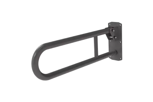 Click Here To Enlarge This Photo Of 211865/GY Fitzroy of London 650mm Lift and Lock Hinged Support Rail (Stainless Steel) with Exposed Fixings - Grey (RAL 7005)