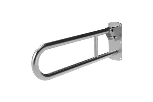 Click Here To Enlarge This Photo Of 211865/SS Fitzroy of London 650mm Lift and Lock Hinged Support Rail (Stainless Steel) with Exposed Fixings - Satin