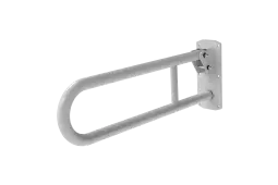 211865/WH Fitzroy of London 650mm Lift and Lock Hinged Support Rail (Stainless Steel) with Exposed Fixings - White (RAL 9016)