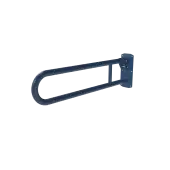 211880/DB Fitzroy of London 800mm Lift and Lock Hinged Support Rail (Stainless Steel) with Exposed Fixings - Dark Blue (RAL 5011)