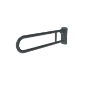 211880/DG Fitzroy of London 800mm Lift and Lock Hinged Support Rail (Stainless Steel) with Exposed Fixings - Dark Grey (RAL 7016)