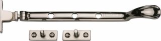 V990 8-PNF Heritage Brass Casement Window Stay Spoon Pattern 8" Polished Nickel Finish