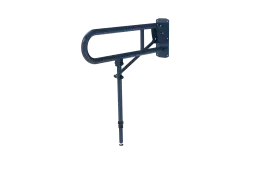 211965/DB Fitzroy of London 650mm Lift and Lock Hinged Support Rail (Stainless Steel) with Exposed Fixings & Support Legs - Dark Blue (RAL 5011)