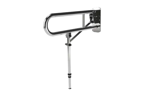 Click Here To Enlarge This Photo Of 211965/SP Fitzroy of London 650mm Lift and Lock Hinged Support Rail (Stainless Steel) with Exposed Fixings & Support Legs - Polished