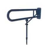 211980/DB Fitzroy of London 800mm Lift and Lock Hinged Support Rail (Stainless Steel) with Exposed Fixings & Support Legs - Dark Blue (RAL 5011)