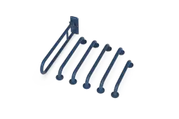 230005/DB Fitzroy of London (Rail Only) Doc M Toilet Pack (Stainless Steel) with Concealed Fixings - Dark Blue (RAL 5011)